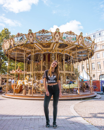 Instagrammable carrousel in Bordeaux, France
