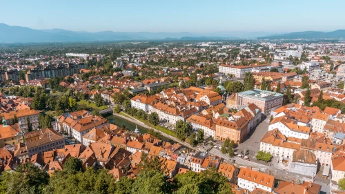 View from the Ljubljana Castle in Slovenia