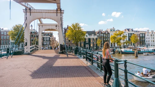 Skinny Bridge in Amsterdam, the Netherlands