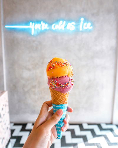 Ice cream at Mad Pops, an Instagrammable place in Canggu, Bali, Indonesia