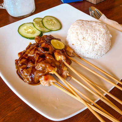 Satay at Arsa Santhi Penida in Nusa Penida, Bali, Indonesia