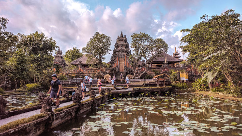 Pura Taman Saraswati, Water Temple in Ubud, Bali, Indonesia