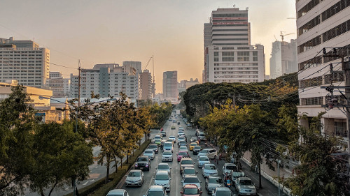 Traffic in Bangkok, Thailand