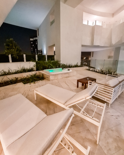 Room Balcony with Private Jaccuzi at Five Jumeirah Village in Dubai