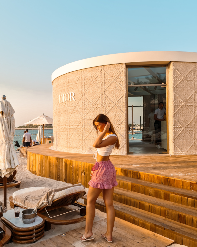 Instagrammable Photo Spot at the Dior Pop-up Store at Nammos Beach in Dubai