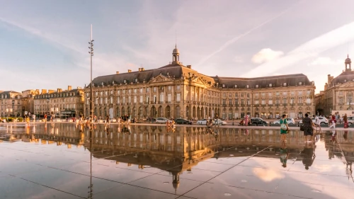 Miroir d'Eau in Bordeaux, France