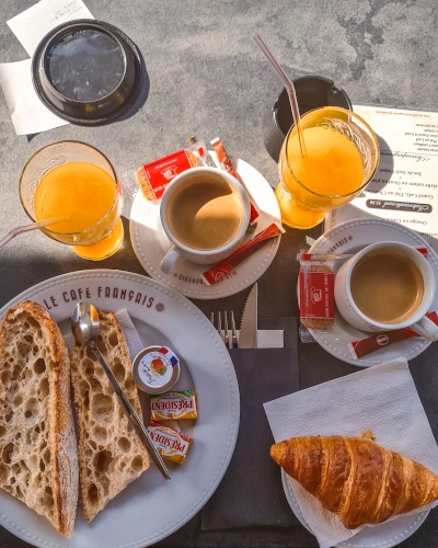 Breakfast at the Bordeaux Cathedral, France