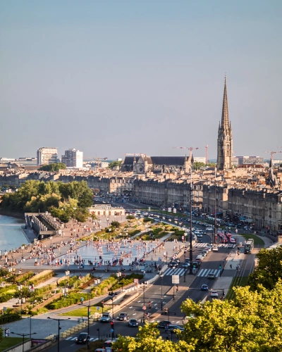 View from the Ferris Wheel in Bordeaux, France