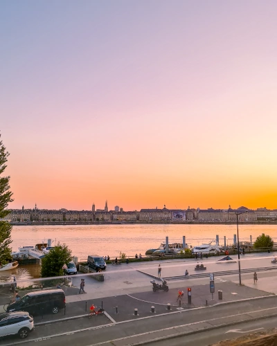 View from restaurant Le Siman in Bordeaux, France