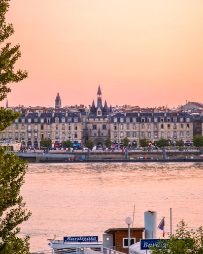 View from restaurant Le Siman in Bordeaux, France