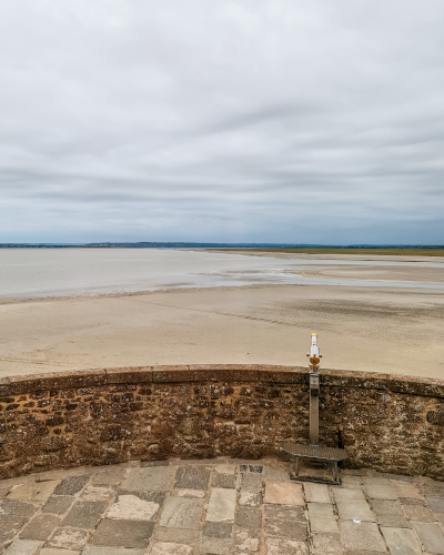 View of the Bay of Le Mont-Saint-Michel in Normandy, France