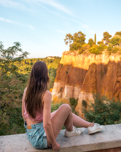 Ochre mountains in Roussillon, Provence, France