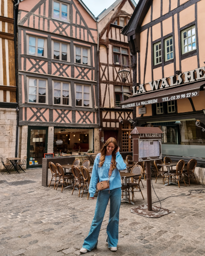 Half-Timbered Houses in Rouen, France