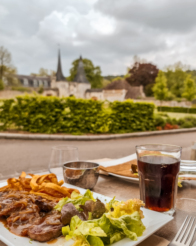 Lunch in Le Bec-Hellouin, France