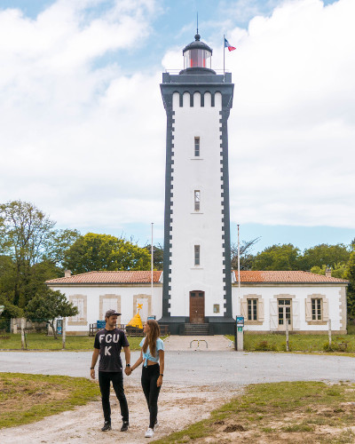 Lighthouse in Verdon-sur-Mer in South West France