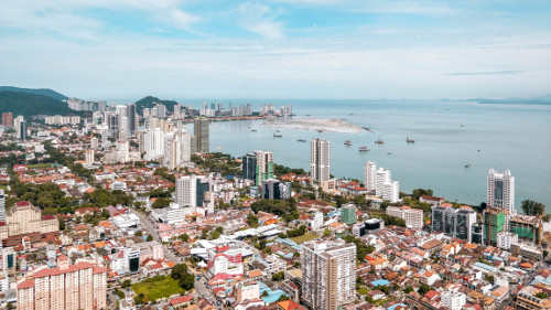 View from the Top of Komtar Tower in George Town, Penang