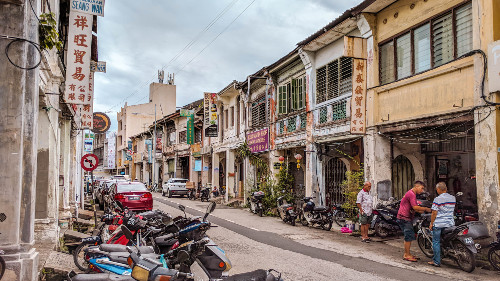 Pre-War buildings in the UNESCO World Heritage Site in George Town, Penang