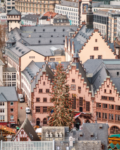 View from the Dom Tower in Frankfurt am Main, Germany