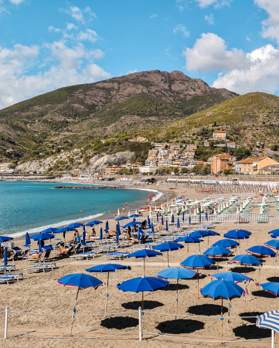 Beach in Levanto, Cinque Terre, Italy