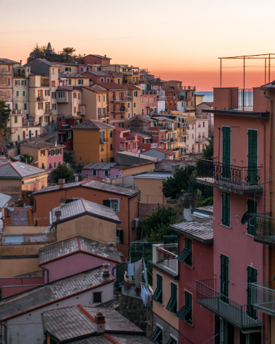 Sunset in Manarola, Cinque Terre, Italy