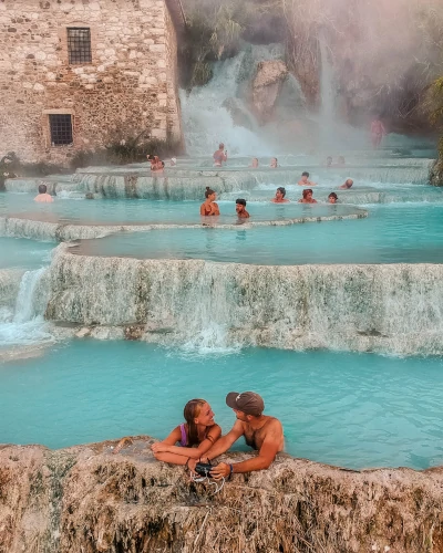 Saturnia Hot Springs - Cascate del Mulino in Tuscany, Italy
