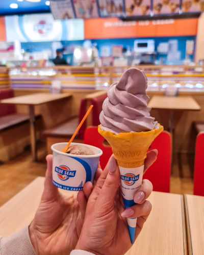 Blue Seal Ice Cream in Okinawa, Japan