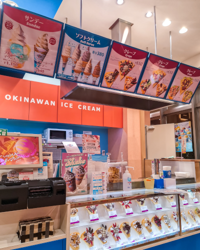 Blue Seal Ice Cream in Okinawa, Japan