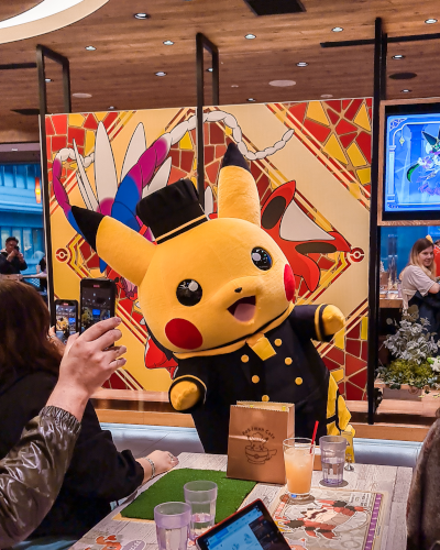 Dancing Pikachu at the Pokémon Café in Tokyo, Japan