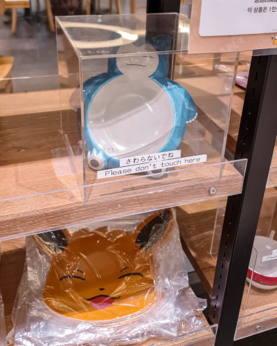 Exclusive merchandise at the Pokémon Café Food in Tokyo, Japan