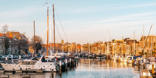 Sunset in Dordrecht, the Netherlands