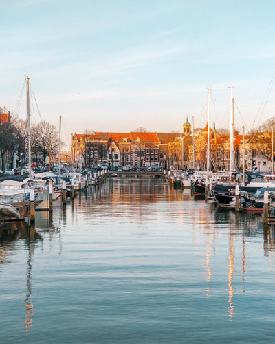 Sunset in Dordrecht, the Netherlands