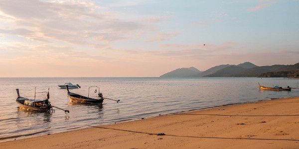 Sunrise at the beach in Koh Yao Yai, Thailand