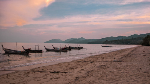 Sunset at the beach in Koh Yao Yai, Thailand