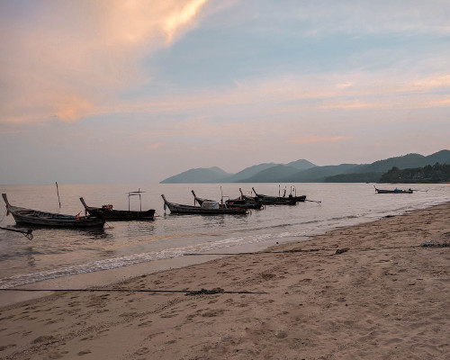 Sunset at the beach in Koh Yao Yai, Thailand