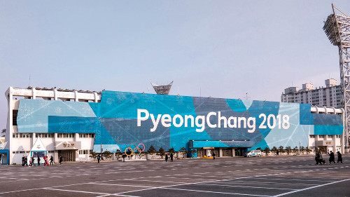 Pyeongchang Winter Olympics 2018 in Gangneung, Korea