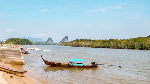 Krabi River in Krabi, Thailand