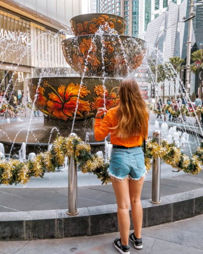 Iconic Pavilion Kuala Lumpur fountain