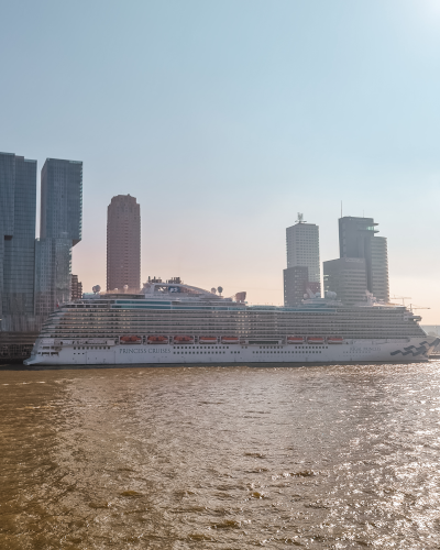 Regal Princess cruise ship at Wilhelminapier in Rotterdam, the Netherlands