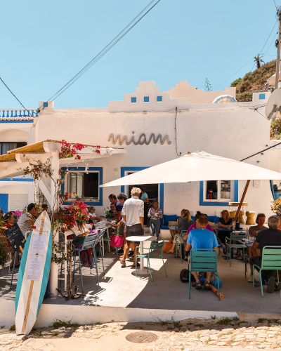 Miam restaurant in Burgau, Algarve Coast, Portugal