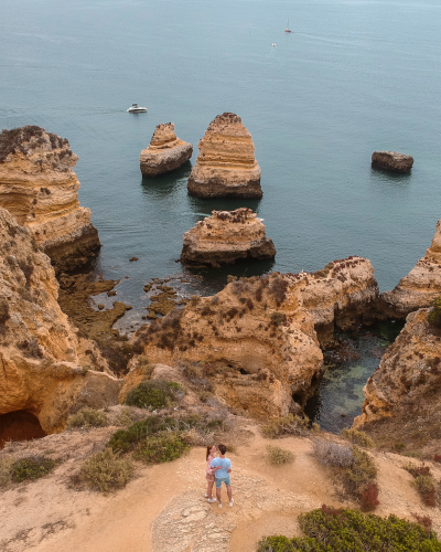 Lagos Cliffs by Drone in the Algarve, Portugal