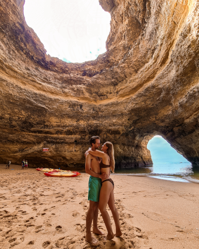 Benagil Cave in the Algarve Coast, Portugal