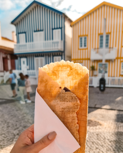 Bolacha Americana Waffle in Costa Nova, Portugal