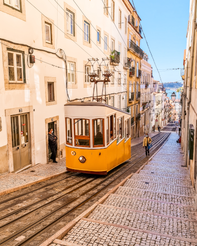 Ascensor da Bica in Lisbon, Portugal
