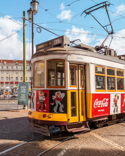 Historical Tram in Lisbon, Portugal