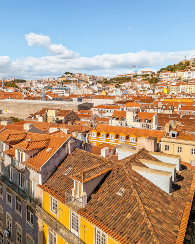 Santa Justa Lift Views in Lisbon, Portugal