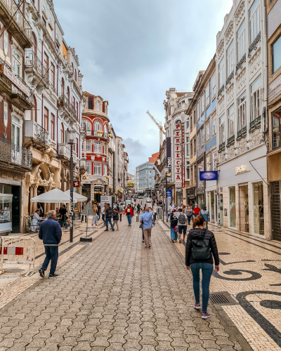 Rua de Santa Catarina in Porto, Portugal