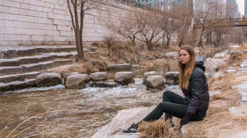 Cheonggycheon stream in Seoul, Korea