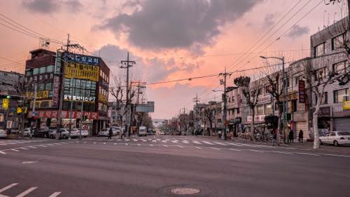 Beautiful sunset in Seoul