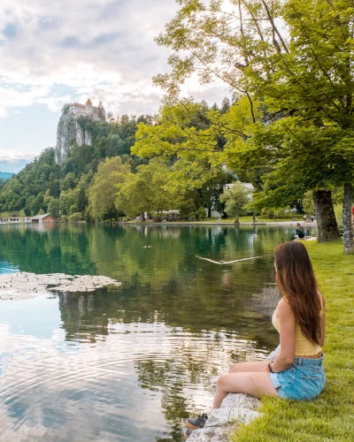 Instagrammable place view of Bled Castle, Slovenia