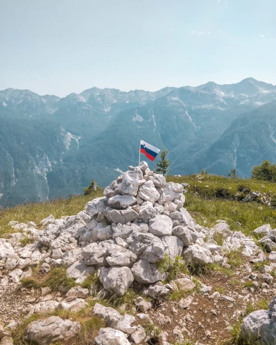 The summit of Pršivec in Triglav National Park, Slovenia
